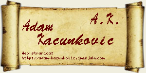 Adam Kačunković vizit kartica